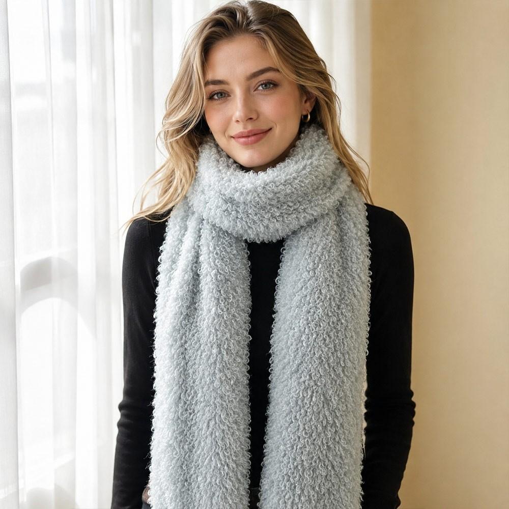 Thickened Plush Scarf Faux Sherpa Neck Scarf New Neckerchief Wrap Women Girl