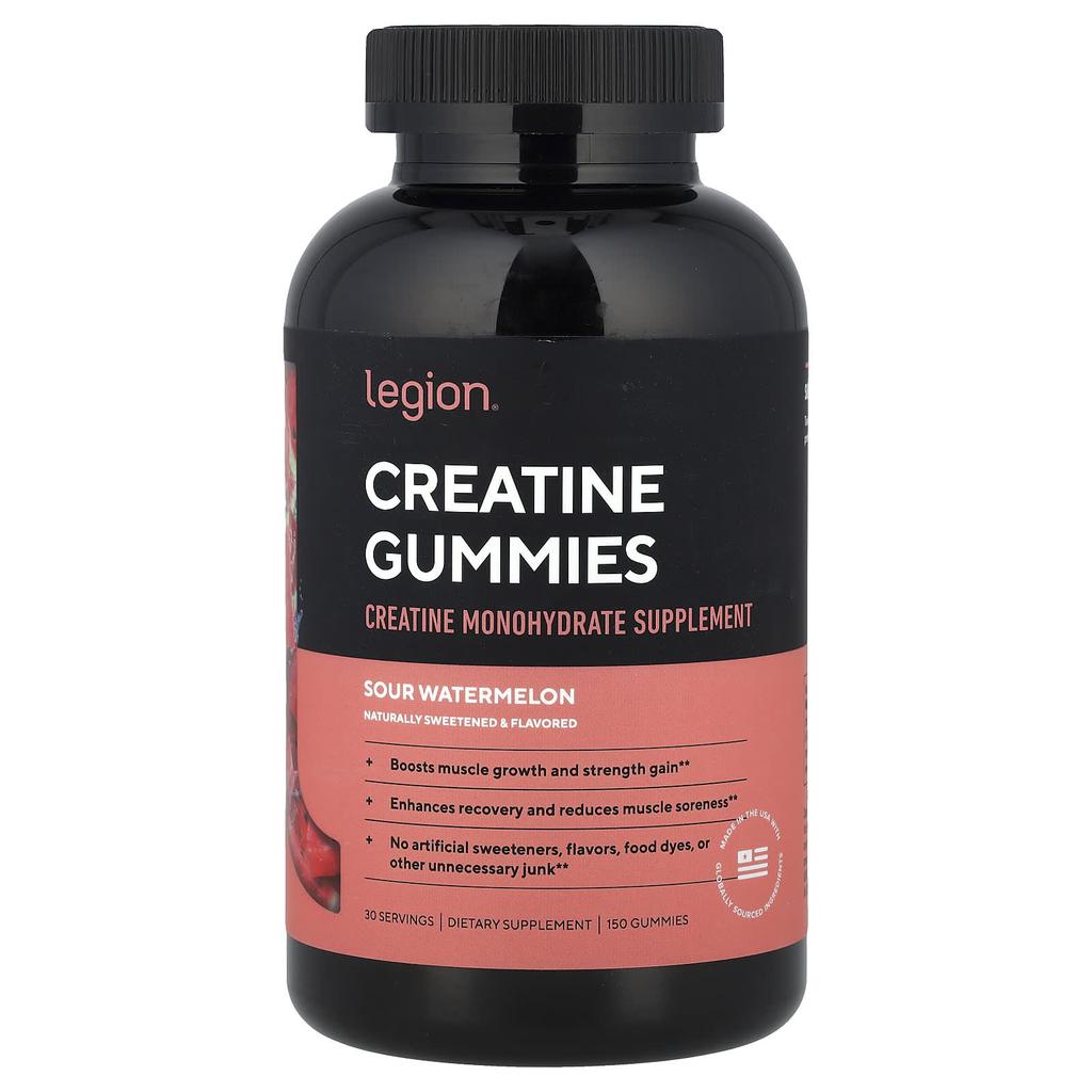 Creatine Gummies, Sour Watermelon, 150 Gummies