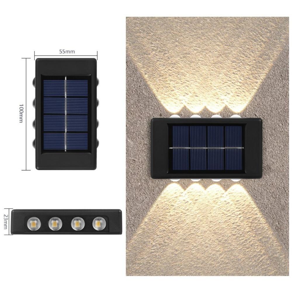 Solar LED Light, Outdoor Waterproof Wall Lamp, Dusk to Dawn Fence Lighting for Summer Garden Yard Porch Walkway Camping Home