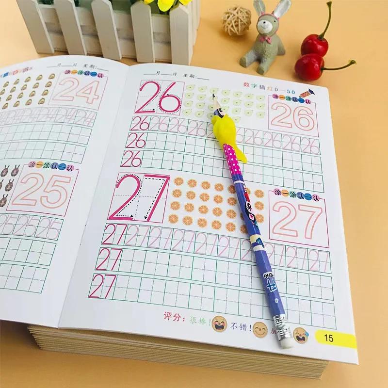 32 Pages Writing Learning Alphabet Math Numbers For Kids Children's kindergarten Exercises Calligraphy Practice Books