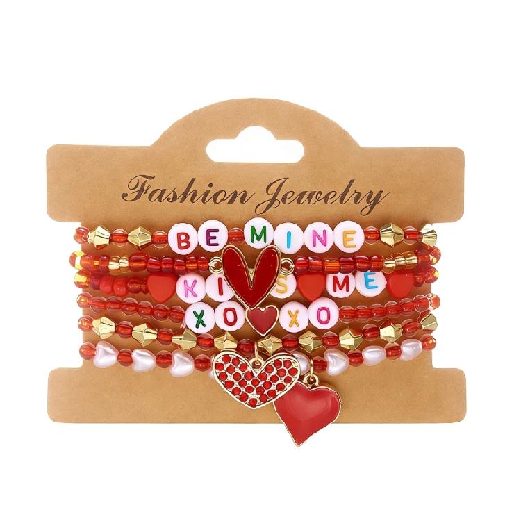 Handcrafted Resin Bracelet With Unique Heart Charm Stackable Wristchain Jewelry Valentines Accessories