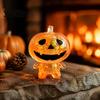 Pumpkin Fidget Sensory Toys Halloween Stress Relief Toy, Glitter Man Squeeze Pocket Sized Clear Toy for Holiday Party Favors Goodie Bag Fillers
