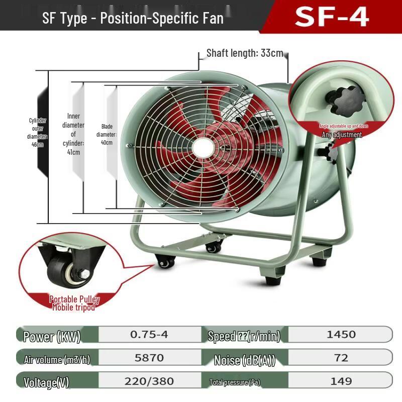 Jinglian Industrial Station Axial Fan CN plug (adapter included)