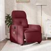 Vidaxl Reclining Massage Chair, Electric, Wine Red, Fabric