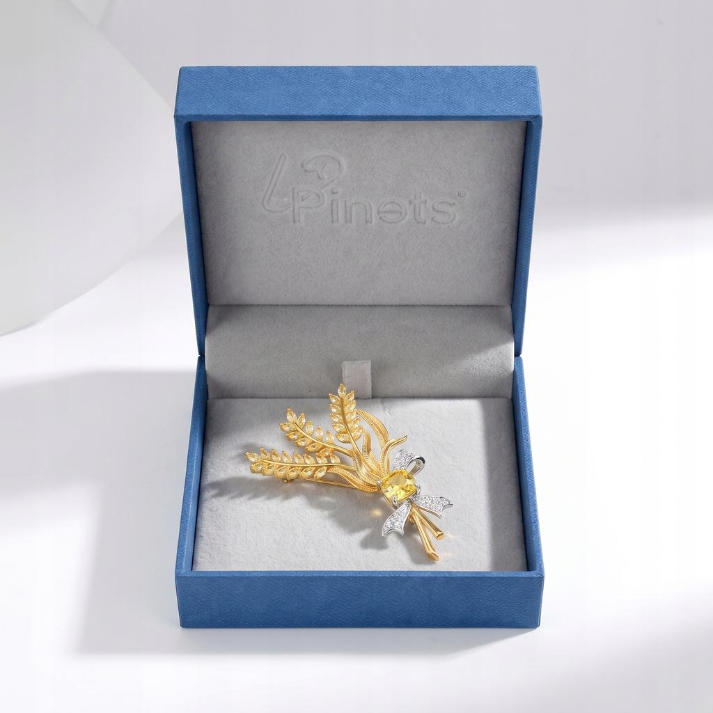 Ear Bouquet Brooch With Stone Elegant Pinets