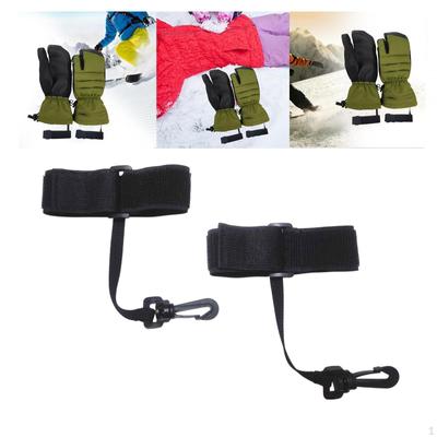 2x Elastic Ski Glove Wrist Straps, Winter Gloves Accessories, Leash for