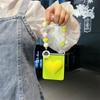 3d Sevimli Aşk Kalp Taşınabilir Boncuk Bilezik Kapak Samsung Galaxy Z Flip 4 3 Kılıf Inci Crossbody Kordon