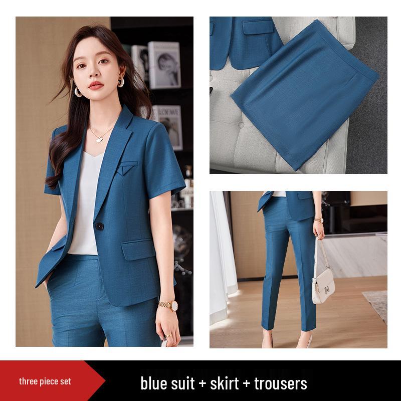 Elegant Women's Slim Fit Business Suit Set for Interviews and Work