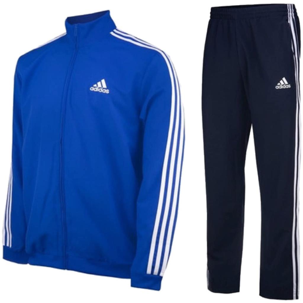 adidas AEROREADY Essentials Regular Fit Size M Top and Bottom Blue 3-Stripes Tracksuit, Men's, (Height 167-173cm), Set, H12202,