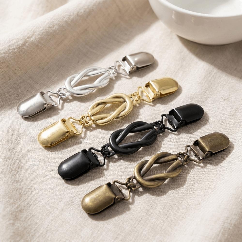 4 pcs Zinc Zinc Alloy Sweater Clips Flower Shawl Collar Clips Outfit Decoration Clothing Fastener Clips Shirt