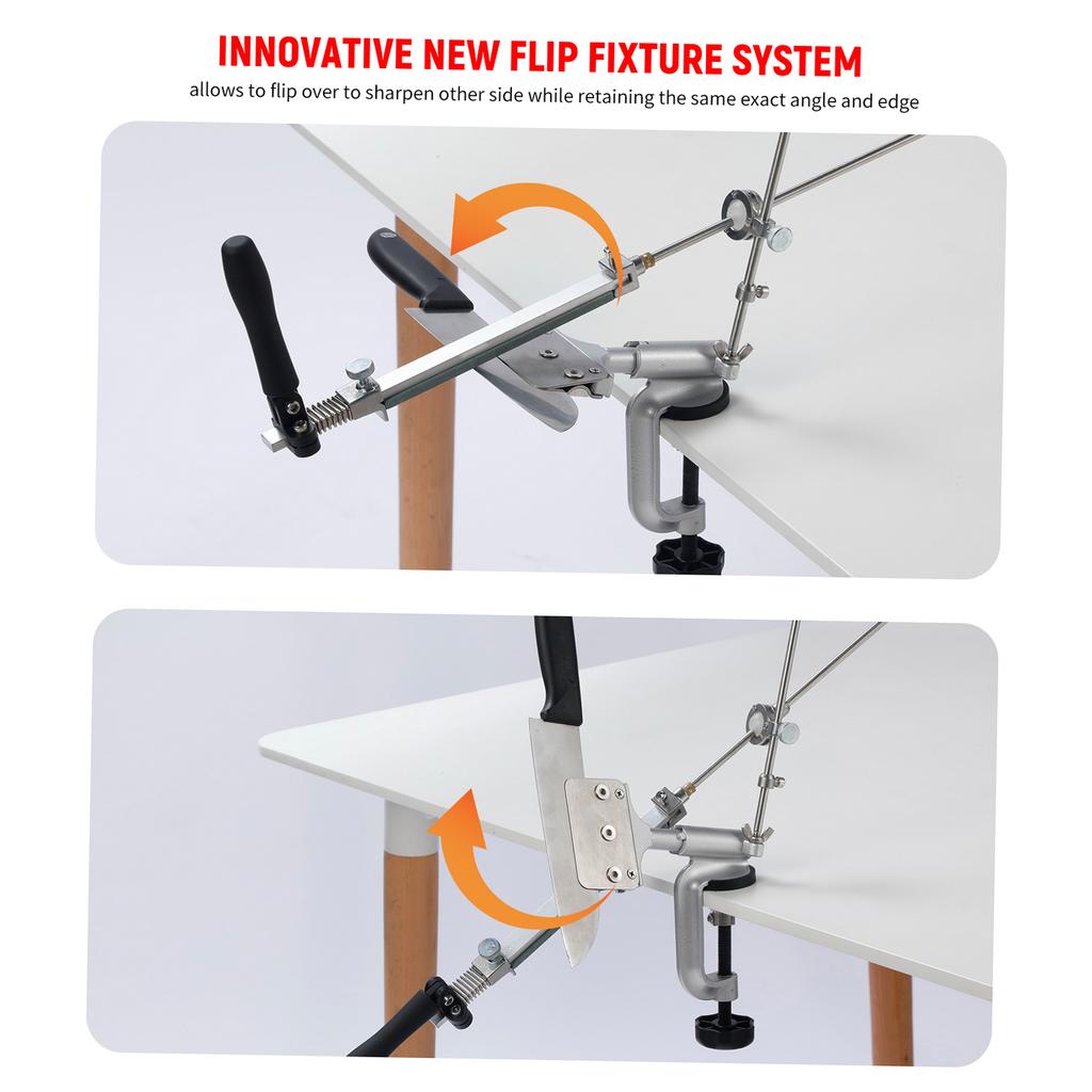 Sharpener Set Fixed-angle Knife Sharpener Knife Sharpening Kit Knife Slicker   Sharpener Abrasive Holding System with 4 Sharpening Stones