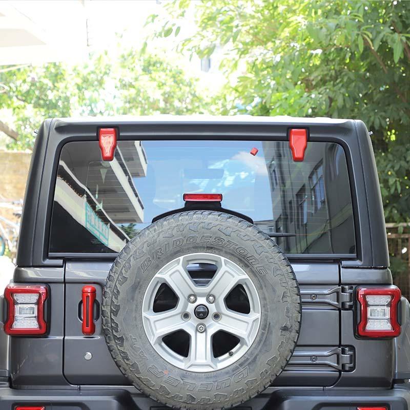 ABS Car Leaf Panel Air Vent  Decoration Tailgate Glass Hinge Tailgate Handle Shell Cover For Jeep Wrangler JL 2018 Up 4-Door  Exterior Accessories