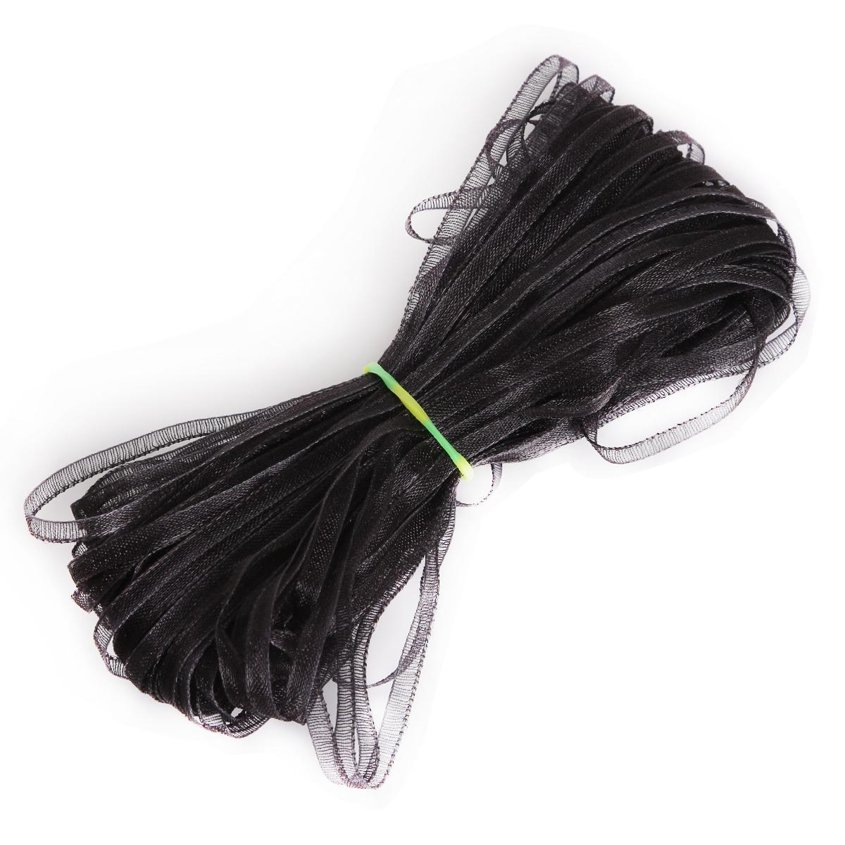 

Лента из органзы, шириною 3 мм, для упаковки подарков чёрный