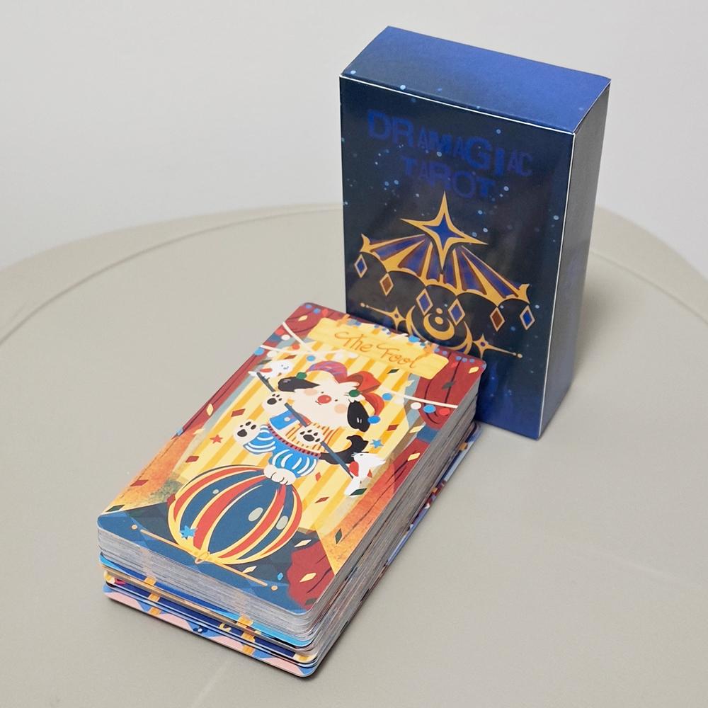 Dramagiac Tarot Deck 10,3*6cm 78 Stück Rider Waite Stil Tarotkarten Blaue Edition Hexisches Geschenk