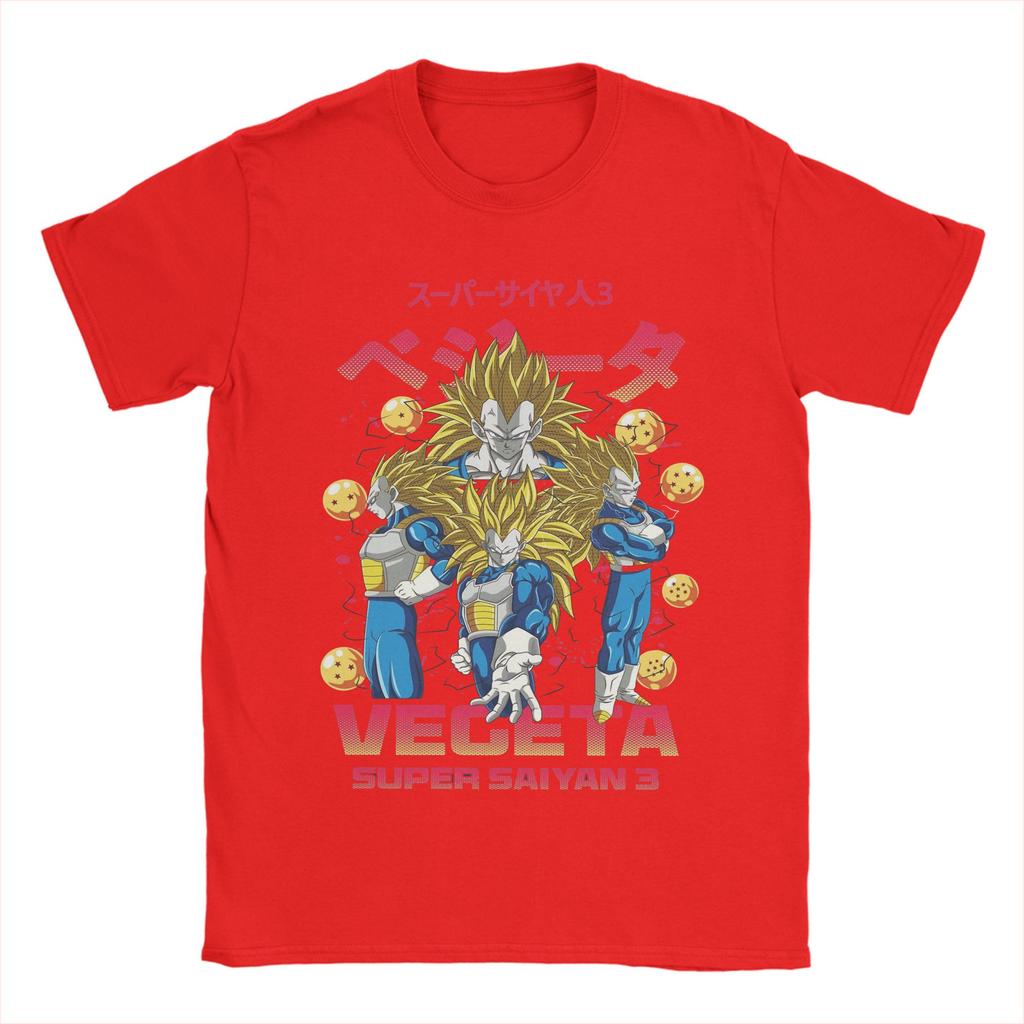 Casual D-Dragon Ball Z Vegeta T-Shirts Men Round Neck Cotton T Shirt Short Sleeve Tees Summer Clothes