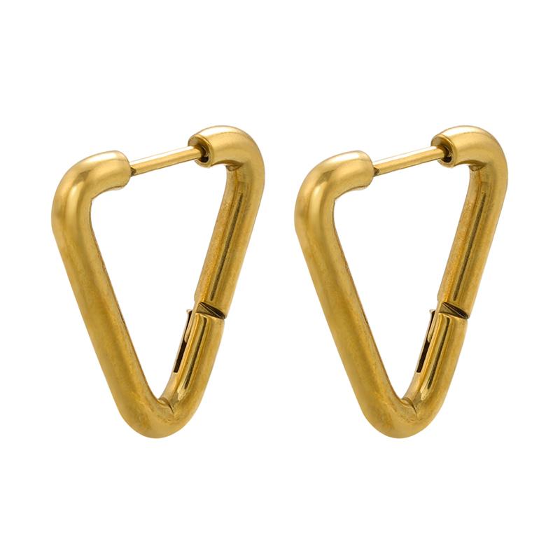 Stainless Steel Earrings Geometric Shapes Triangle/Heart/Rectangle Fade-Resistant Hypoallergenic Nickel-Free Jewelry Earrings
