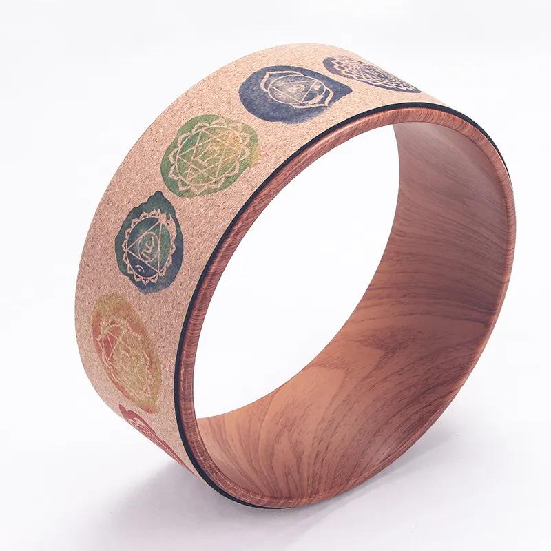 סט מזרן יוגה שעם גומי טבעי פותח כתפיים פותח גב גלגל יוגה ציוד כושר ידידותי לסביבה מזרן יוגה מונע החלקה לשימוש ביתי וסטודיו