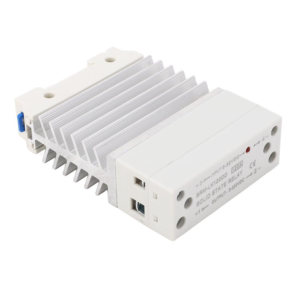 120A   State Relay Module with Heat Sink, Low Input Power, High Sensitivity, Control   from To , for Industrial Automation, Accurate Control