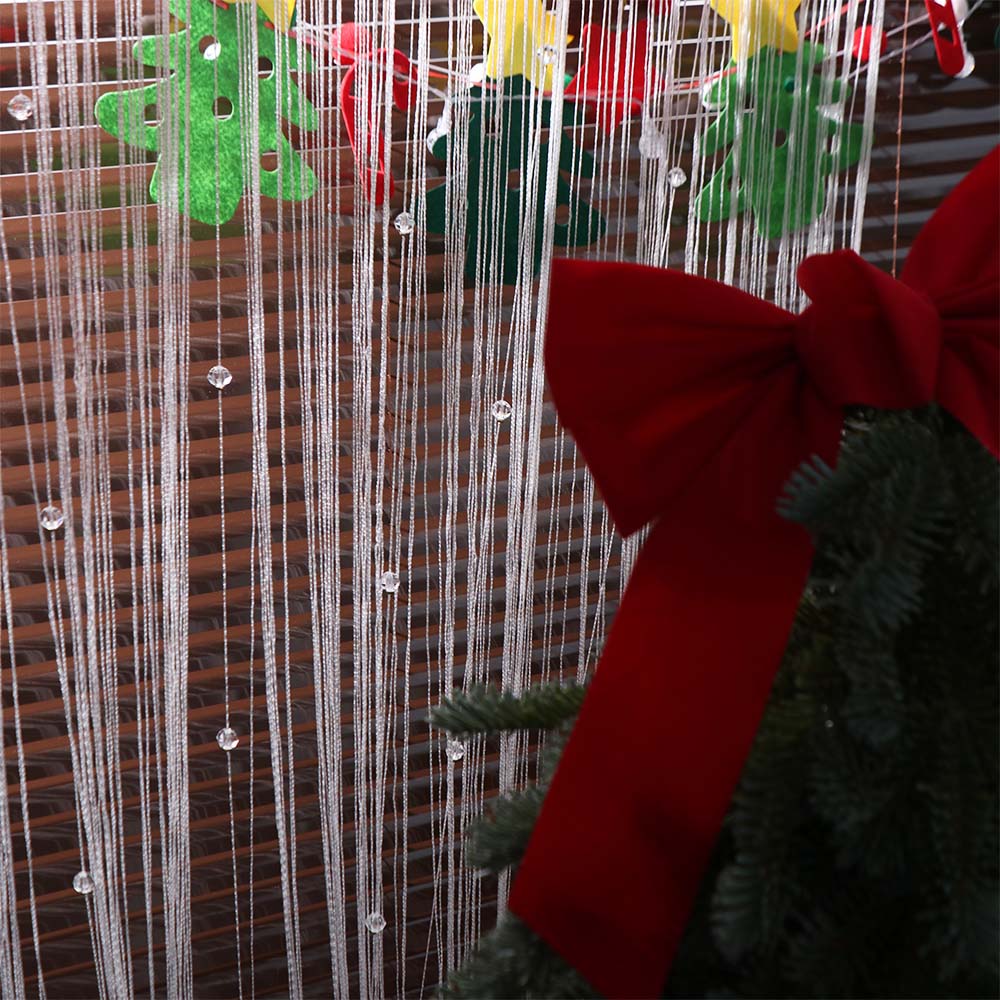 Solid Color Crystal Beads String Curtain Room Divider Tassel Window Curtain  Home Decor