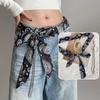 Long Small Silk Satin Scarf Women Waist Belt Decorative Female Bevel Neck Scarf Korean Multifunctional Hair Ribbon
