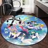 Runder Teppich mit Sailor Moon Anime-Cartoon-Design, rutschfest, für Bürostühle, Wohnzimmer, Schlafzimmer und Spielzimmer.