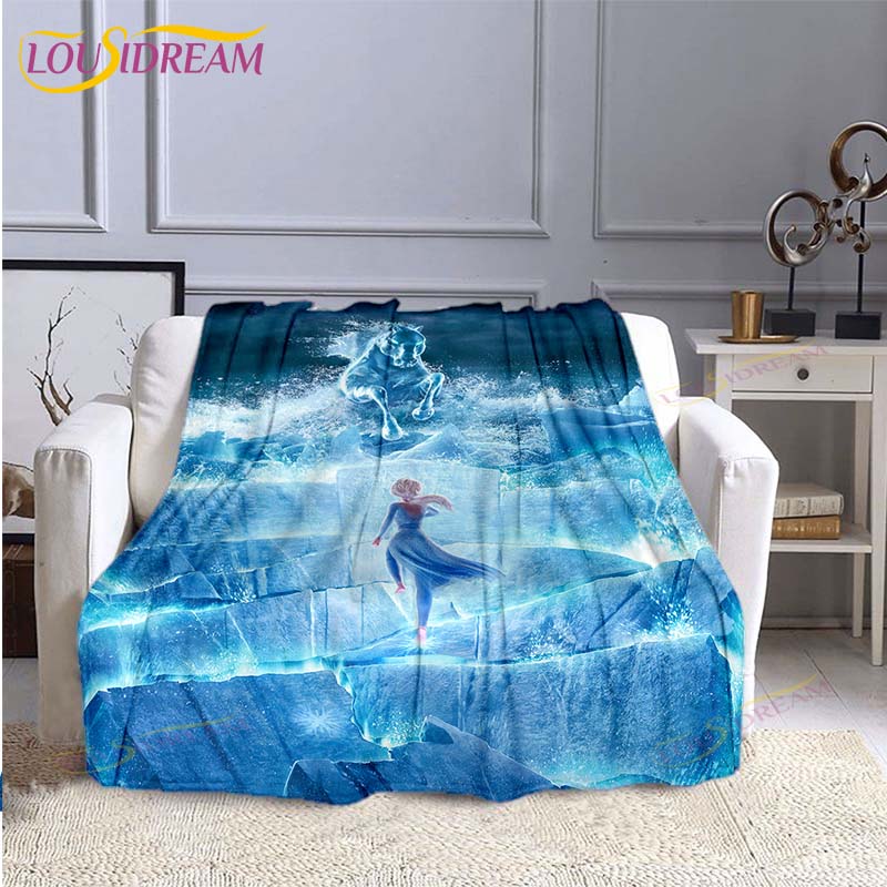 Gefrorene Mode-Decke Anime Flanell Bett-Überwurf Weiche 3D-bedruckte Cartoon-Decke Sofa Reise Camping Kinderdecke