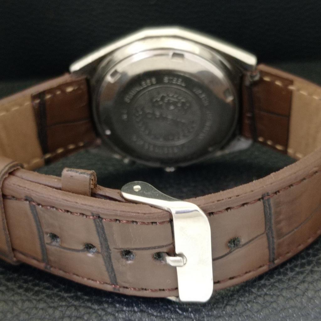 AUTOMATIC 46941 VINTAGE ORIENT CRYSTAL JAPAN MENS ORIGINAL DIAL WATCH A701891-5 R207-a701891