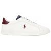 Polo Ralph Lauren Court Leather Round Toe Lace-Up Embroidered Pony Low-Top Sneakers Men sneakers White 100028632