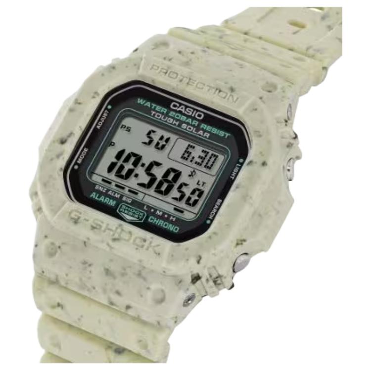 Casio 5600 200m Wasserdicht Solar Quarzwerk Harzarmband Uhr Herrenuhren Graues Zifferblatt G-5600BG-5JR