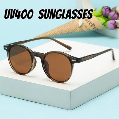 Vintage Uv400 Sports Sun Glasses For Women Men Small Round Frame Ultralight Sun Glasses Classic Outdoor Travel Driving Goggles