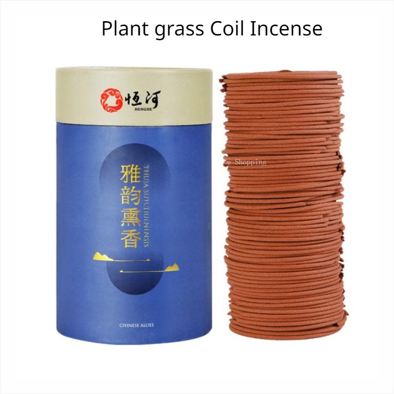 

120 Disc Natural Coil Incense Rose Jasmine Osmanthus Sandalwood Ceramic Censer Home Indoor Toilet Deodorant Lasting Aromatherapy Plant grass