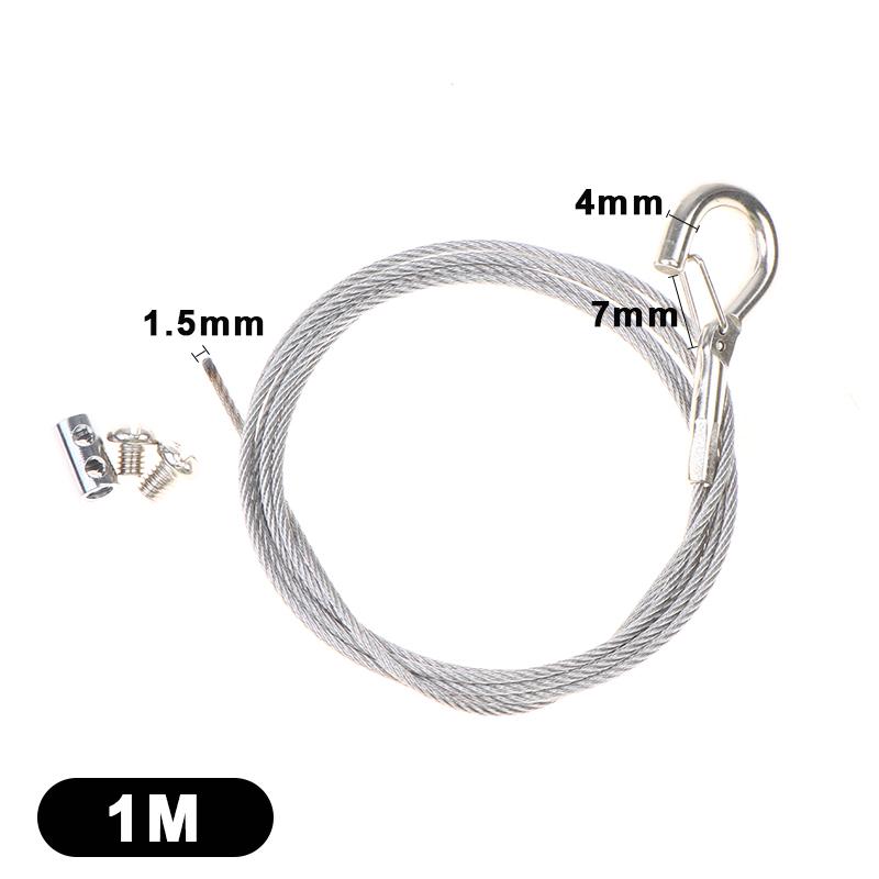 Locking Stainless Steel Wire Rope Adjustable Retractable Suspension Lanyard for Industrial Equipment Hanging Work