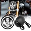 7inch LED Motorcycle Headlight Universal 7.5" Round Head Light For Cafe Rar Bobber Honda