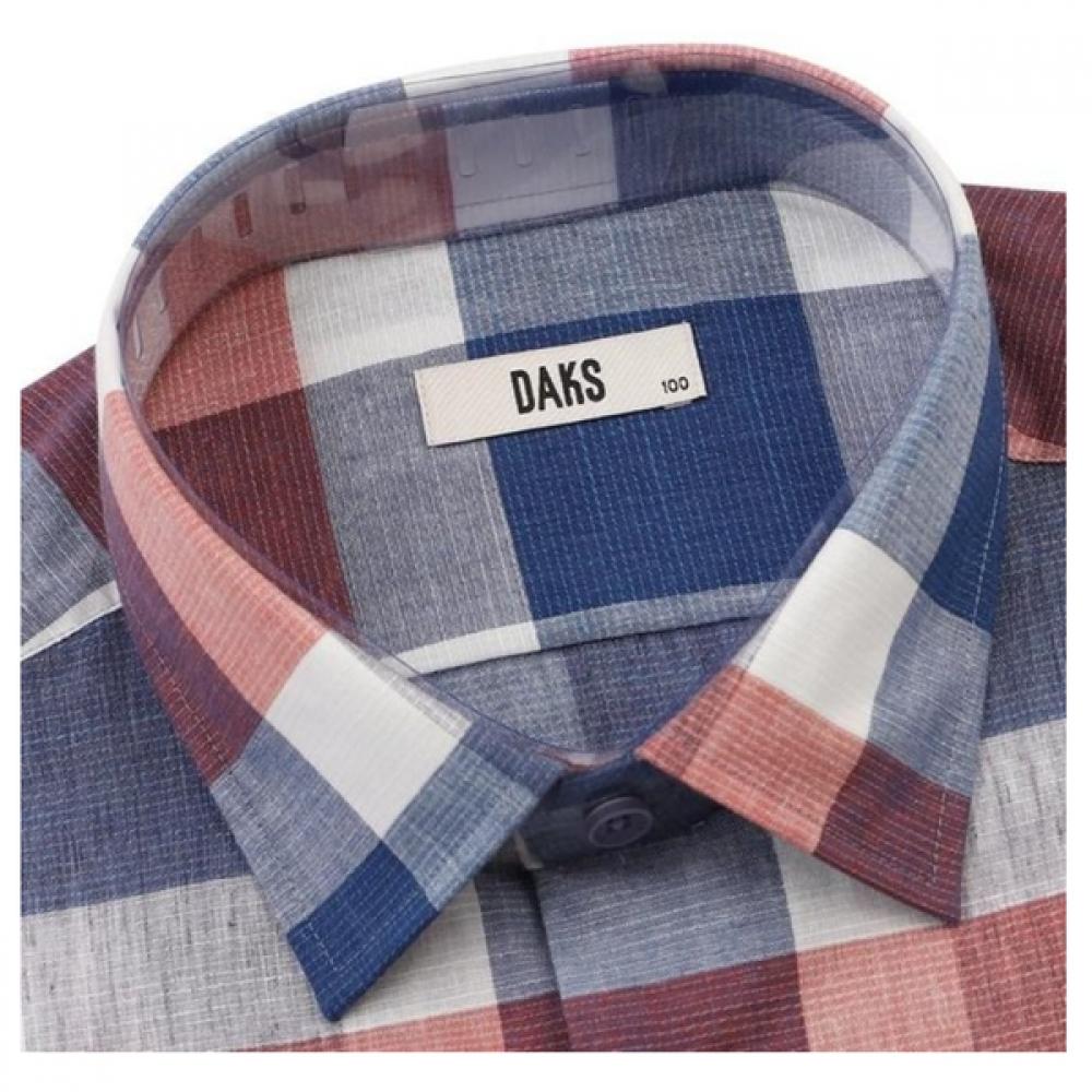 Daks 26ss Linen Blend Medium Check Summer Short Sleeve Regular Fit Casual Shirt