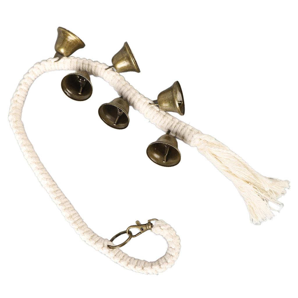 Hanging Cotton Rope Dollbell Dog Training Bells Hand Knitted Hanging Dollbell Bronze