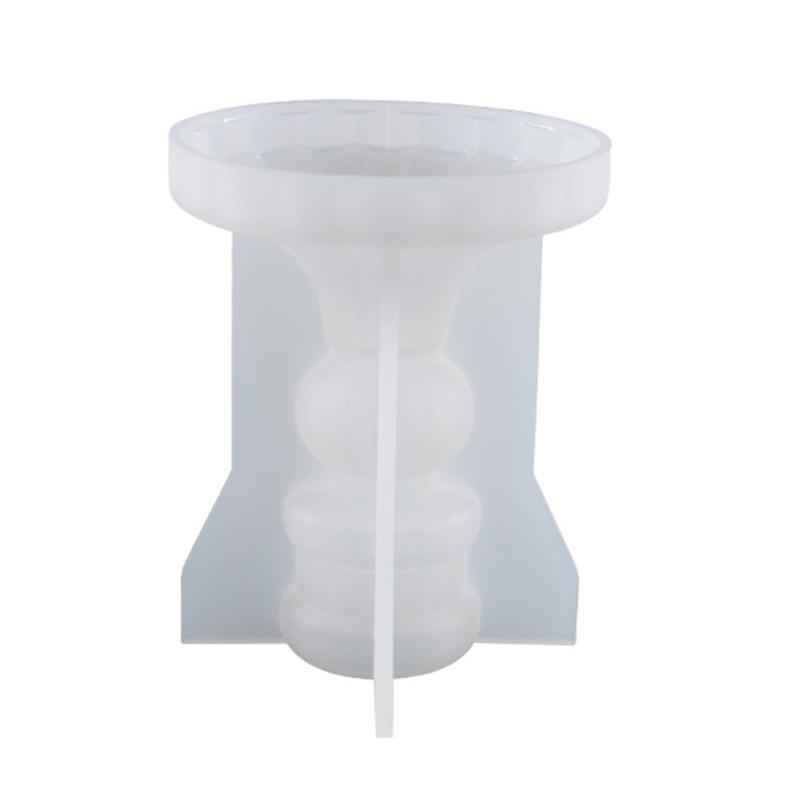 

Glass Candle Stick Holder Resin Mold Crystal Taper Tealight Candle Holder Mold Casting Mold Party and Wedding Decor 1