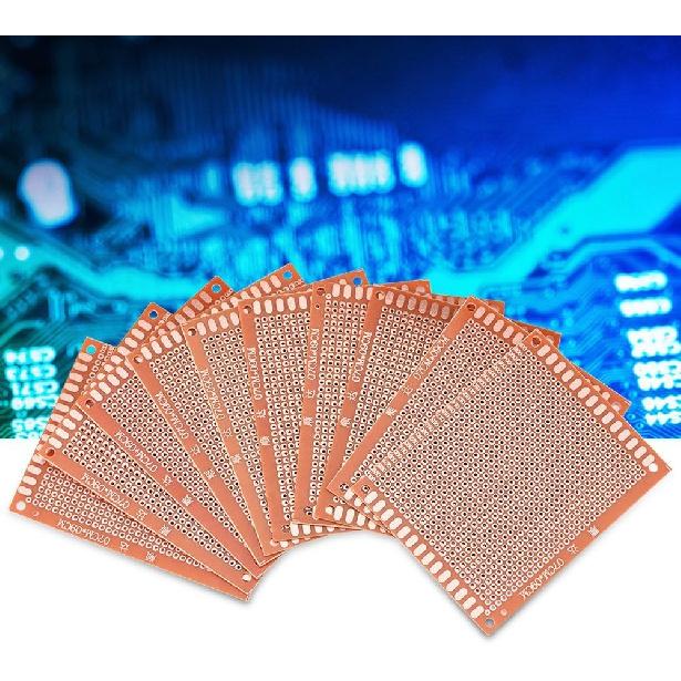 10pcs PCB Board Prototype Kit, PCB Prototype Single Sided DIY Universal Circuit Board 7x9cm Hole Diameter 1.2mm