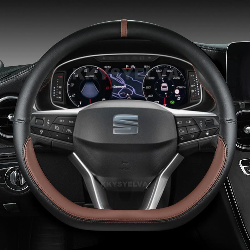 Potah volantu D tvar pro Seat Ateca FR 2017 Leon ST Arona FR 2017 Ibiza FR 2018 Auto příslušenství