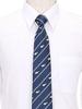 COLORATA Spotted Seal Necktie (145 X 8.5cm / Navy / Striped / 100% Silk / Jacquard Weave) Animal/Animal Gift