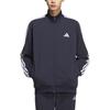 Adidas 3S Logo Embroidered Striped Long Sleeve Jacket Men jackets KR6430