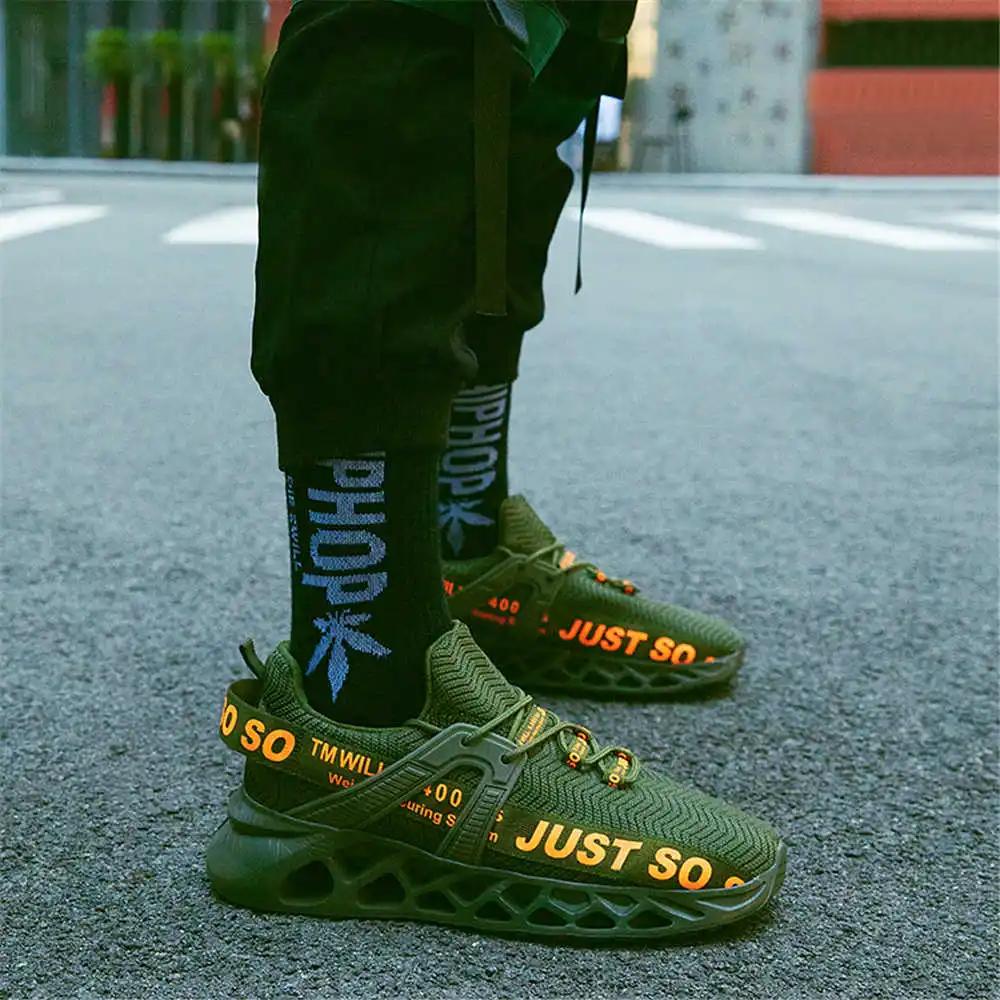 Fashion Army Green Yellow Men's Khaki Sneakers Woven Flats Shoes Man's Luxury Sport Special Sneakersy Interesting Life Top Quality