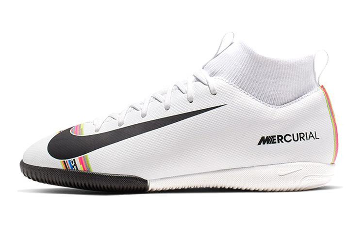 

Nike Mercurial Superfly 6 Breathable And Wear resistant Mid top Kids Soccer Shoes Kids AJ3110-109 38.5