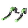 AL-mart Collapsible Telescopic 6 Stage Adjustable Brake Clutch Lever Set Kawasaki Versis X 300 / 250 2017-2019 (Green)