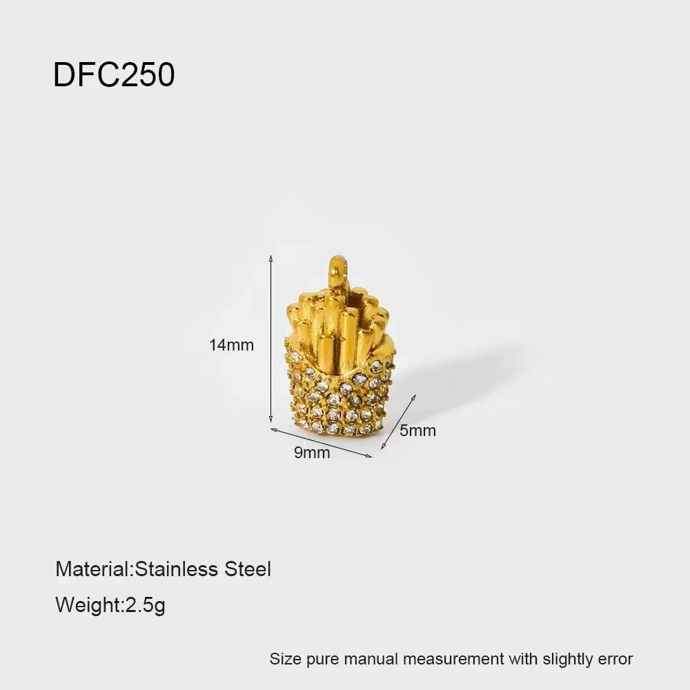 Ins Popular O-chain Plated 18K Gold Stainless Steel Minimalist Stacked Necklace Bracelet Jewelry DIY Accessories Women
