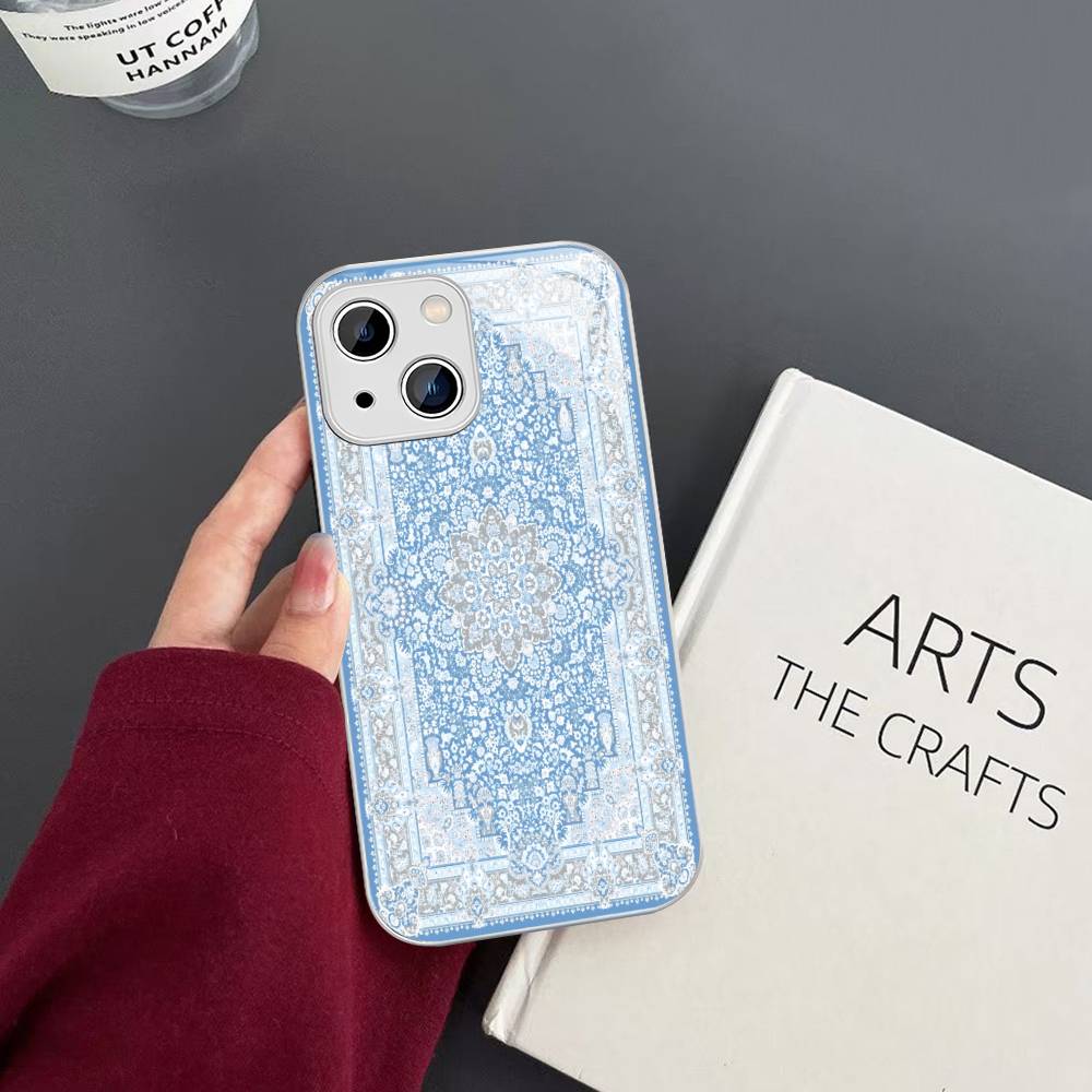 Retro Persian Printed Tempered Glass For Iphone 14 13 12 11 Pro Mini XS MAX 14Plus X XS XR Cover
