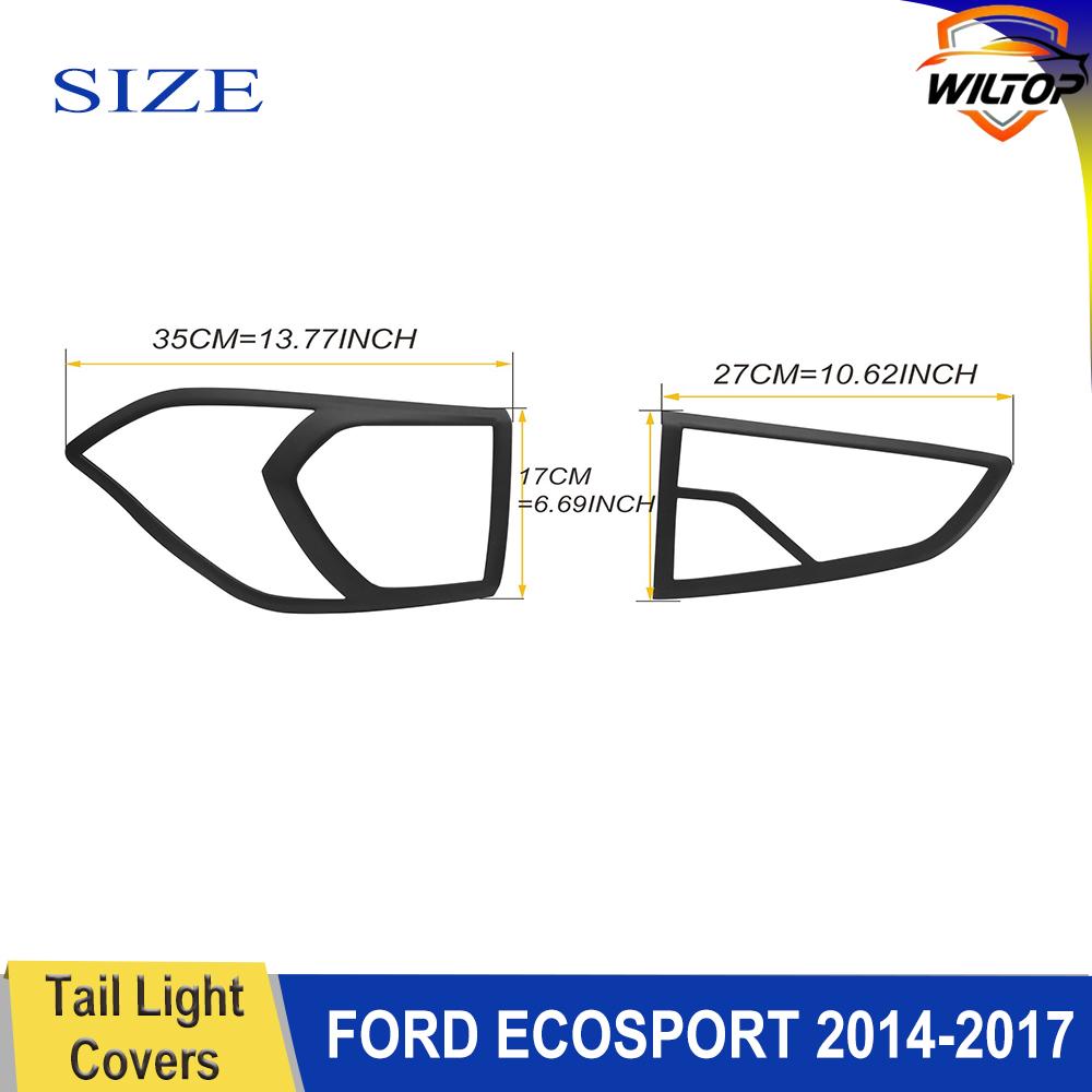 Rücklicht Abdeckung Zierleiste Für Ford Ecosport 2014 2015 2016 2017 Mattschwarz Hinteres Rücklicht Lampe Dekorative Abdeckung Autozubehör