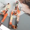 Rectangle Acrylic Hollow Statement Dangle Earrings for Women Girl Vintage Jewelry Ear Accessories