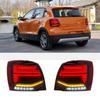 2PCS Left Handle Drive LED Taillights ABS PMMA Dynamic Turn Signal Back Lamp Fit for 6R / 6C / 61 2011‑2017