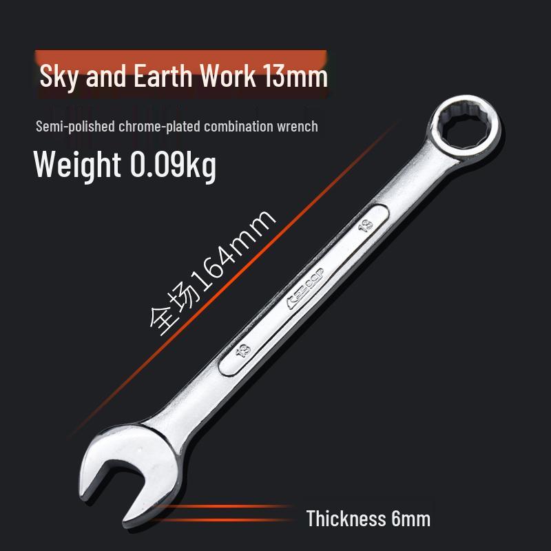 Double-End Wrench Set: Extra Large 6-32mm Open/Box End for Auto Repair