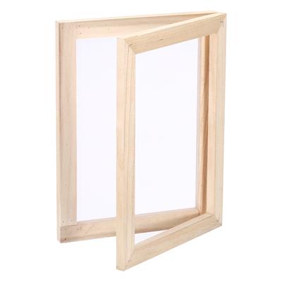 Drewniane sito do produkcji papieru 2 w 1 Forma do produkcji papieru Ramka do produkcji papieru Materiały do produkcji papieru Ramka do produkcji papieru Rękodzieło DIY Kolor drewna